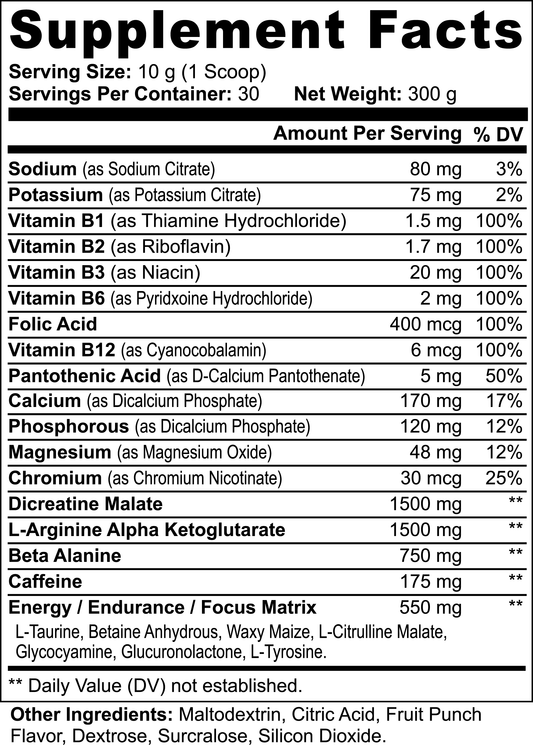 Essential Pre Workout (Fruit Punch)